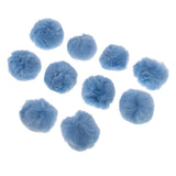 Maxbell 30Set  Faux Fur Pom Pom Ball Keychain for DIY Hat Bag Hair Accessories