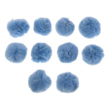 Maxbell 30Set  Faux Fur Pom Pom Ball Keychain for DIY Hat Bag Hair Accessories