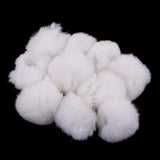 Maxbell 30Set  Faux Fur Pom Pom Ball Keychain for DIY Hat Bag Hair Accessories