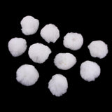 Maxbell 30Set  Faux Fur Pom Pom Ball Keychain for DIY Hat Bag Hair Accessories