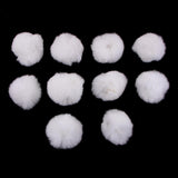 Maxbell 30Set  Faux Fur Pom Pom Ball Keychain for DIY Hat Bag Hair Accessories