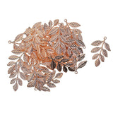 Maxbell 60Pcs/lot Large Filigree Leaf Branches Jewelry Making Findings
