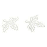 Maxbell 200 pcs Leaf Charms Pendants Fit DIY Earring Hair Accessory Golden& Platinum
