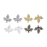 Maxbell 200 pcs Leaf Charms Pendants Fit DIY Earring Hair Accessory Golden& Platinum