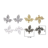 Maxbell 200 pcs Leaf Charms Pendants Fit DIY Earring Hair Accessory Golden& Platinum