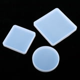Maxbell 12Piece Resin Silicone Mold Square Round Mould for Resin Jewelry Making Tool