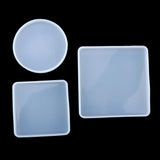 Maxbell 12Piece Resin Silicone Mold Square Round Mould for Resin Jewelry Making Tool