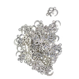 Maxbell 6x50sets Tibetan Silver OM Yoga Charms DIY Pendant for Necklace Jewelry Making