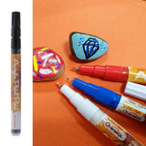 Maxbell 2set Ink Acrylic Paint Markers Art Permanent Painting Stone Fine Marker Pen