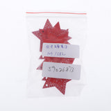 Maxbell 10x patterned Wooden Pentagram Slice Pieces Five Pointed Star Crafts  red