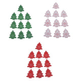 Maxbell 10Pieces Christmas Tree Wood Pieces Slices Rustic Wedding Decorations Green