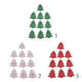 Maxbell 10Pieces Christmas Tree Wood Pieces Slices Rustic Wedding Decorations Green