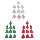 Maxbell 10Pieces Christmas Tree Wood Pieces Slices Rustic Wedding Decorations Green
