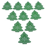Maxbell 10Pieces Christmas Tree Wood Pieces Slices Rustic Wedding Decorations Green