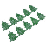 Maxbell 10Pieces Christmas Tree Wood Pieces Slices Rustic Wedding Decorations Green
