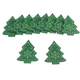Maxbell 10Pieces Christmas Tree Wood Pieces Slices Rustic Wedding Decorations Green