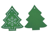 Maxbell 10Pieces Christmas Tree Wood Pieces Slices Rustic Wedding Decorations Green