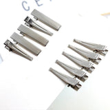 Maxbell 5x30/100Pack Flat Single Prong Alligator Hair Clips DIY Blanks 35mm 30pcs