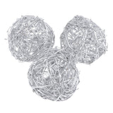 Maxbell 3/5x Wicker Rattan Balls Home Christmas Wedding Party Decorative Crafts 10cm