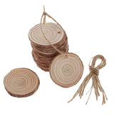 Maxbell 10Pcs Round Wooden Pieces Wood Shaped for Wedding Favors Tree Decoration