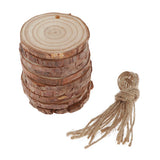 Maxbell 10Pcs Round Wooden Pieces Wood Shaped for Wedding Favors Tree Decoration