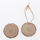 Maxbell 10Pcs Round Wooden Pieces Wood Shaped for Wedding Favors Tree Decoration