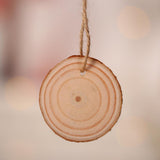 Maxbell 10Pcs Round Wooden Pieces Wood Shaped for Wedding Favors Tree Decoration