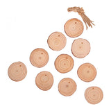 Maxbell 10Pcs Round Wooden Pieces Wood Shaped for Wedding Favors Tree Decoration