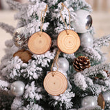 Maxbell 10Pcs Round Wooden Pieces Wood Shaped for Wedding Favors Tree Decoration
