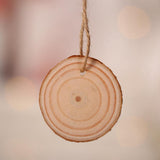 Maxbell 10Pcs Round Wooden Pieces Wood Shaped for Wedding Favors Tree Decoration