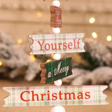 Maxbell Christmas Tree Shape Decorations Desktop Table Ornaments Decor Plaid