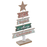 Maxbell Christmas Tree Shape Decorations Desktop Table Ornaments Decor Plaid