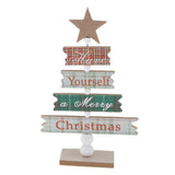 Maxbell Christmas Tree Shape Decorations Desktop Table Ornaments Decor Plaid