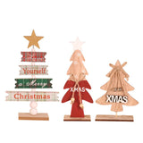 Maxbell Christmas Tree Shape Decorations Desktop Table Ornaments Decor Plaid