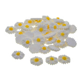 Maxbell 50Pack Resin Sunflower Beads Embellishments DIY Charm Card Making Craft