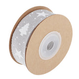 Maxbell 1 roll/10m Christmas Grosgrain Satin Ribbon Gift Wrapping Xmas Decor grey