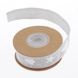 Maxbell 1 roll/10m Christmas Grosgrain Satin Ribbon Gift Wrapping Xmas Decor grey