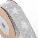 Maxbell 1 roll/10m Christmas Grosgrain Satin Ribbon Gift Wrapping Xmas Decor grey