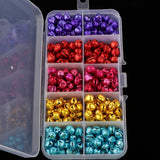 Maxbell 300x Colored Metal Jingle Bells Christmas Jewelry Findings Bells Charms