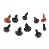 Maxbell 135pcs Plastic Safety Doll Eyes/Nose for Toy Craft Decor DIY brown and black