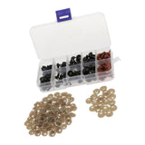 Maxbell 135pcs Plastic Safety Doll Eyes/Nose for Toy Craft Decor DIY brown and black