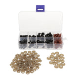 Maxbell 135pcs Plastic Safety Doll Eyes/Nose for Toy Craft Decor DIY brown and black
