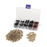 Maxbell 135pcs Plastic Safety Doll Eyes/Nose for Toy Craft Decor DIY brown and black