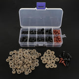 Maxbell 135pcs Plastic Safety Doll Eyes/Nose for Toy Craft Decor DIY brown and black