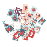 Maxbell 30pcs xmas theme painted wooden buttons sewing crafts card making decors