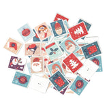 Maxbell 30pcs xmas theme painted wooden buttons sewing crafts card making decors