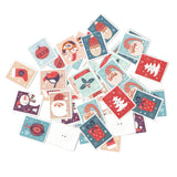 Maxbell 30pcs xmas theme painted wooden buttons sewing crafts card making decors