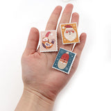 Maxbell 30pcs xmas theme painted wooden buttons sewing crafts card making decors