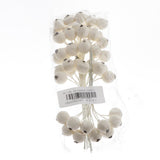 Maxbell 50pcs Berry Artificial Flower Berries Holiday Home Xmas Decor Garland Beige