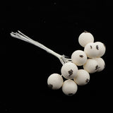Maxbell 50pcs Berry Artificial Flower Berries Holiday Home Xmas Decor Garland Beige